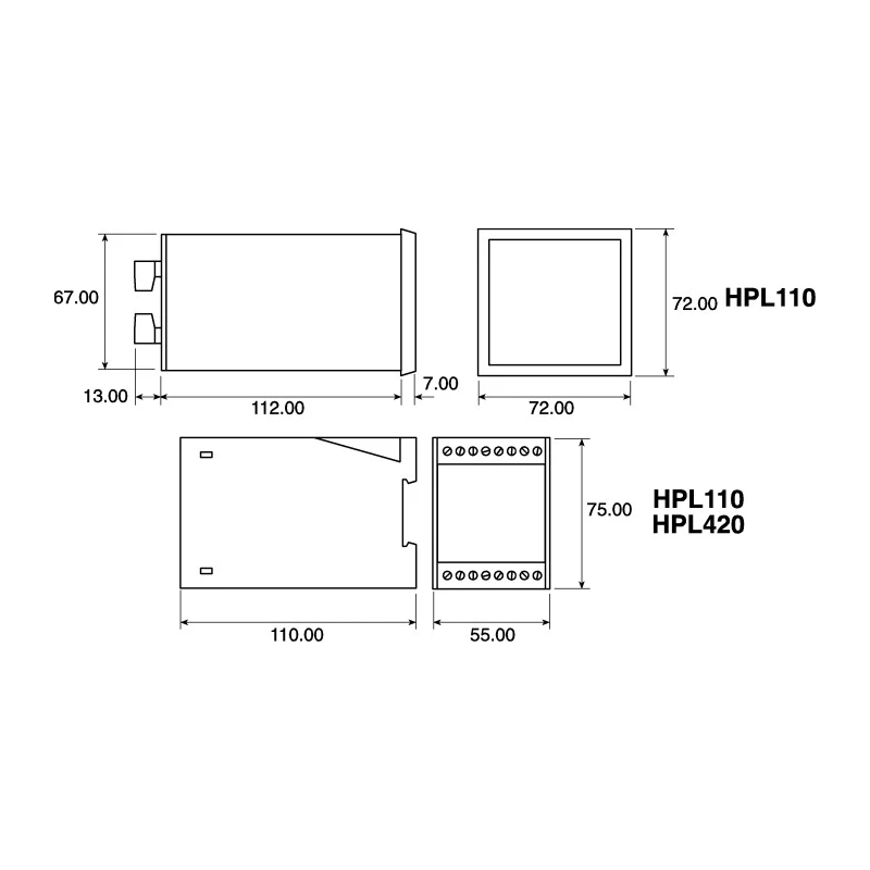 Unipower 8A HPL Series Motor Load Monitor, 120V ac / 575V ac, IP54, Operating -15°C to 50°C HPL110A.415