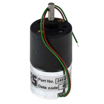 McLennan Servo Supplies Geared DC Geared Motor 12V DC, 14 Ncm Torque, 9 RPM, 4 mm Shaft Diameter 1271-12-188