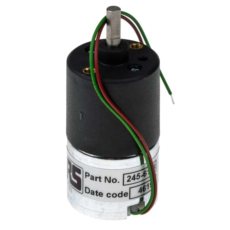 McLennan Servo Supplies Geared DC Geared Motor 12V DC, 14 Ncm Torque, 9 RPM, 4 mm Shaft Diameter 1271-12-188
