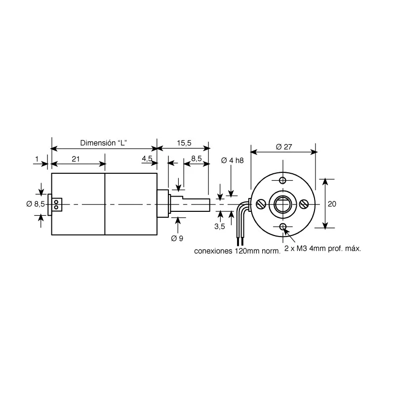 RS PRO 12V DC Geared Motor 3.8 Ncm Torque 40 RPM 4 mm Shaft Diameter 1271-12-43