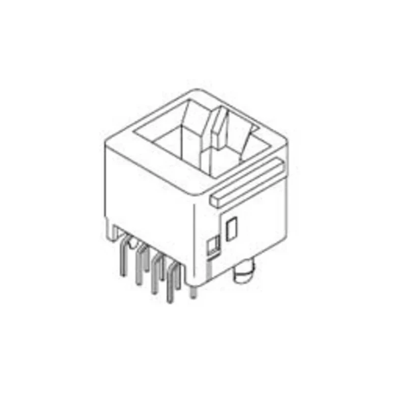 Molex RJ11 Connector Female, Through Hole, Cat3 Unshielded Vertical 2 Port 1 Way RJ11