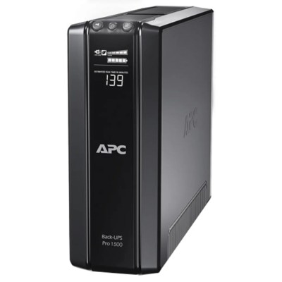 APC 230V Input UPS Inverter Line Interactive 1500 VA, 865 W, Back-UPS Pro BR1500G-FR