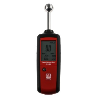 RS PRO Digital Pinless Moisture Meter 0.0 to 100.0% RH Measurement with Backlit LCD Display RS-128M