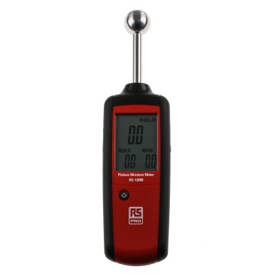 RS PRO Digital Pinless Moisture Meter 0.0 to 100.0% RH Measurement with Backlit LCD Display RS-128M