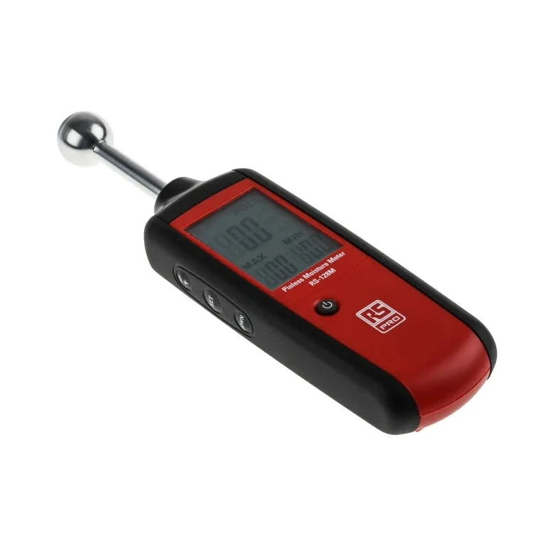 RS PRO Digital Pinless Moisture Meter 0.0 to 100.0% RH Measurement with Backlit LCD Display RS-128M