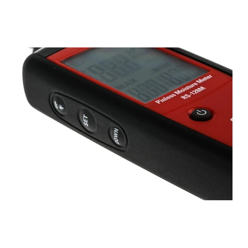 RS PRO Digital Pinless Moisture Meter 0.0 to 100.0% RH Measurement with Backlit LCD Display RS-128M