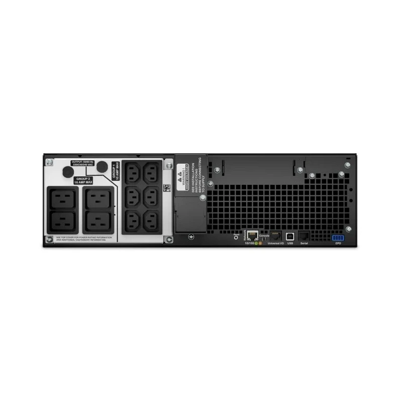 APC Uninterruptible Power Supply UPS 5000 VA 4.5 kW 230V Input Rack Mount 10 Outlets SRT5KRMXLI