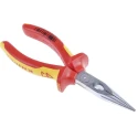 Knipex Long Nose Plier, 160mm Overall Length, 50mm Jaw, Vanadium Electric Steel Chrome Finish VDE/1000V Approved 25 06 160