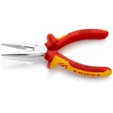 Knipex Long Nose Plier, 160mm Overall Length, 50mm Jaw, Vanadium Electric Steel Chrome Finish VDE/1000V Approved 25 06 160