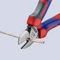 Knipex Diagonal Bevel Side Cutter with 11mm Jaw Width, 160mm Length, Steel Jaw, Bi-Metal Handle 70 02 160 SB