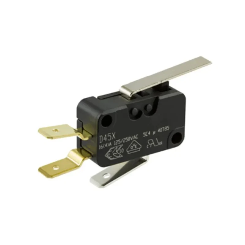 ZF Long Leaf Lever Micro Switch, Tab Terminal, 16A, 250V AC, SPDT, IP40 D459-V3LL