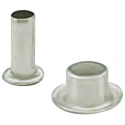 Keystone Wide Roll Eyelet PCB Rivet Compatible with 1.57 mm Diameter Holes, 3.18 mm Height 24