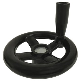 RS PRO Black Spoked Revolving Hand Wheel 100 mm Diameter with Steel Insert 161-2026