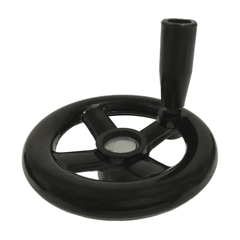 RS PRO Black Spoked Revolving Hand Wheel 100 mm Diameter with Steel Insert 161-2026