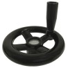 RS PRO Black Spoked Revolving Hand Wheel 100 mm Diameter with Steel Insert 161-2026