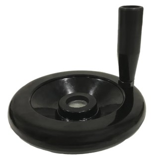RS PRO Black Phenoplast Hand Wheel with Glass-Fibre Reinforced Techno-Polymer Revolving Handle, 160 mm Diameter 161-2044