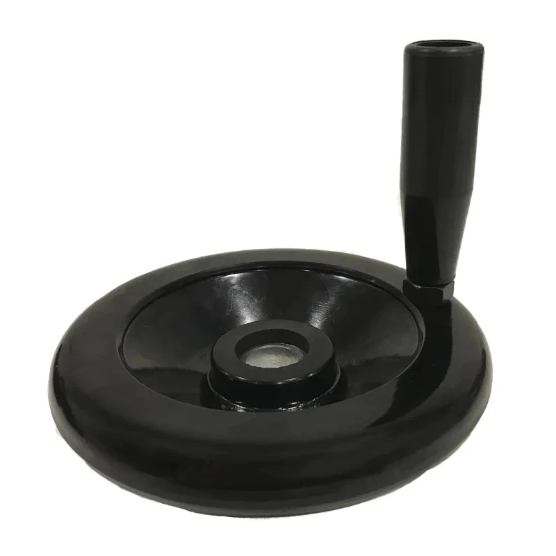 RS PRO Black Phenoplast Hand Wheel with Glass-Fibre Reinforced Techno-Polymer Revolving Handle, 160 mm Diameter 161-2044