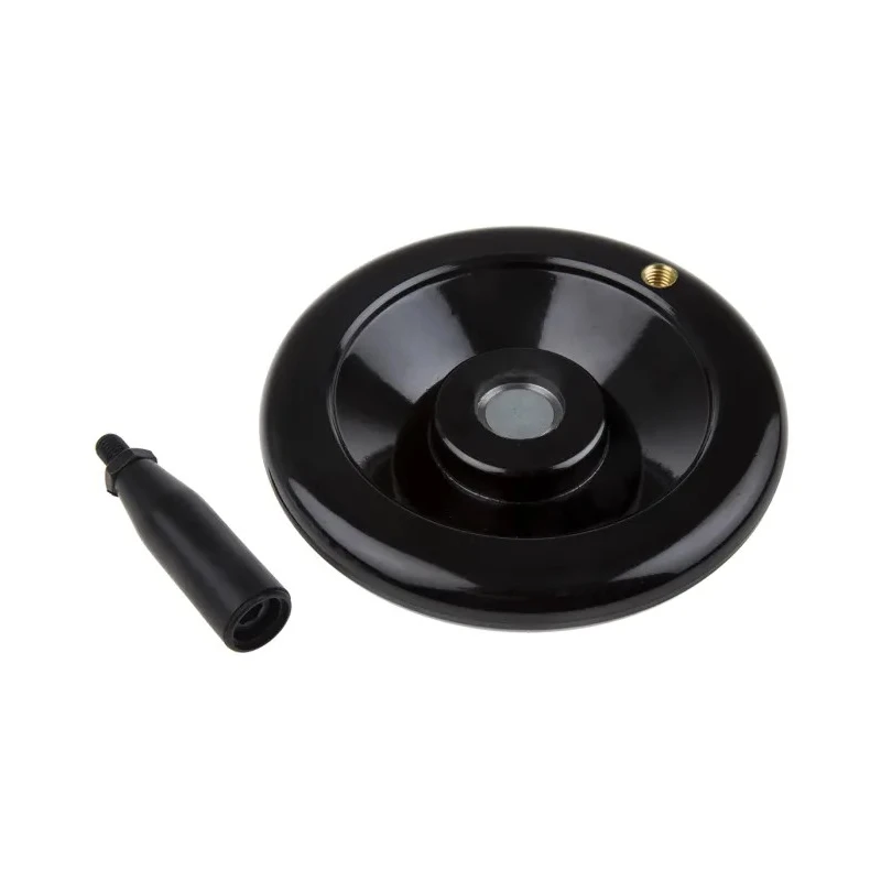 RS PRO Black Phenoplast Hand Wheel with Glass-Fibre Reinforced Techno-Polymer Revolving Handle, 160 mm Diameter 161-2044