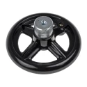 RS PRO Black Spoked Revolving Hand Wheel 100 mm Diameter with Steel Insert 161-2026