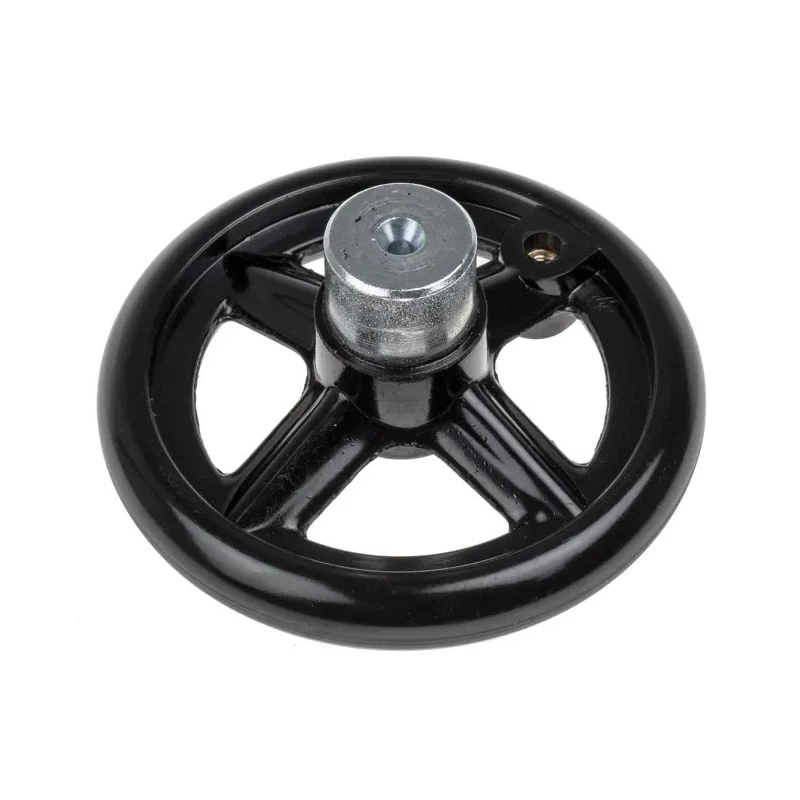 RS PRO Black Spoked Revolving Hand Wheel 100 mm Diameter with Steel Insert 161-2026