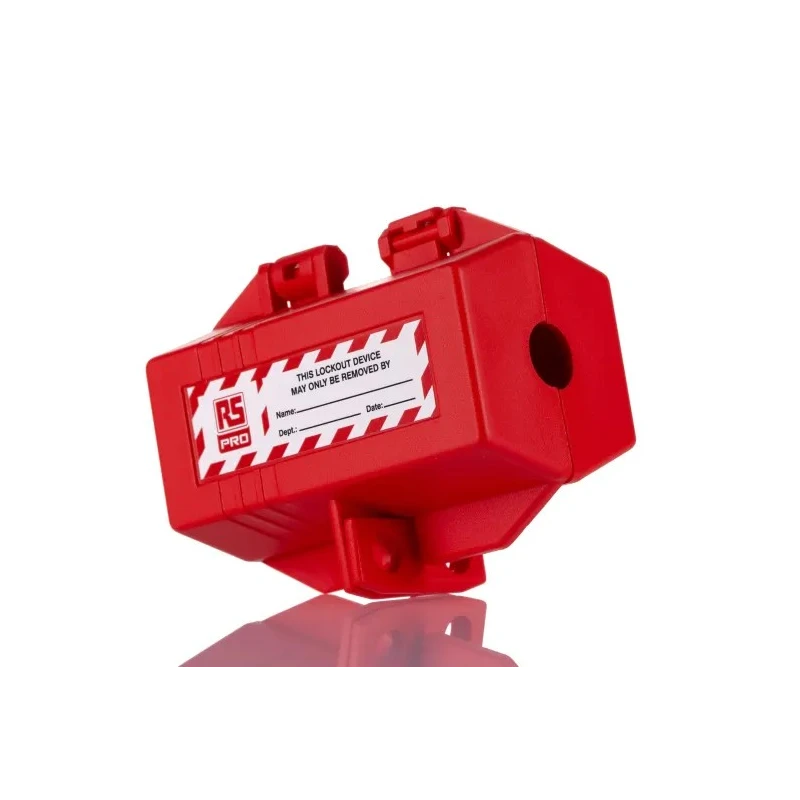 RS PRO Red 2-Lock Polypropylene Plug Lockout with 9 mm Shackle Diameter 161-5876