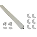 PowerLED LED Strip Extrusion and Diffuser for Cove Lighting, Shelve Lighting, Under Cabinet Lighting, Skirting Board EXT6