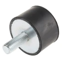 RS PRO Cylindrical M10 Anti-Vibration Mount Male Buffer Foot Natural Rubber 60 Shore A 108kg Compression 40mm OD 162-3248