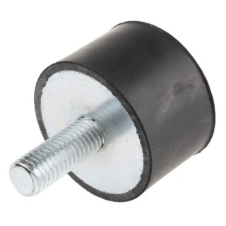 RS PRO Cylindrical M10 Anti-Vibration Mount Male Buffer Foot Natural Rubber 60 Shore A 108kg Compression 40mm OD 162-3248