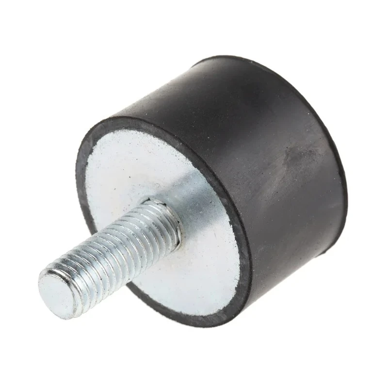 RS PRO Cylindrical M10 Anti-Vibration Mount Male Buffer Foot Natural Rubber 60 Shore A 108kg Compression 40mm OD 162-3248