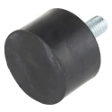 RS PRO Cylindrical M10 Anti-Vibration Mount Male Buffer Foot Natural Rubber 60 Shore A 108kg Compression 40mm OD 162-3248