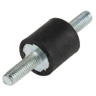RS PRO M5 Anti-Vibration Mount Male to Male Bobbin 15 mm OD 15 mm Height 12 kg Compression 60 Shore A Rubber 162-3251