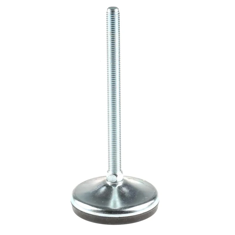 RS PRO Zinc Plated Steel Adjustable Foot M12 Thread Size 80 mm Base Diameter 1000 kg Static Load Capacity 10° Tilt 162-3257