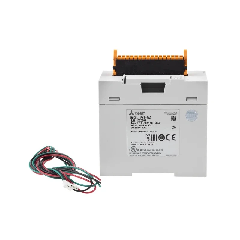 Mitsubishi Electric Analogue Input Module with 8 Inputs and 8 Digital Outputs, DIN Rail Mount, for FX5U and FX5UC CPU FX58AD