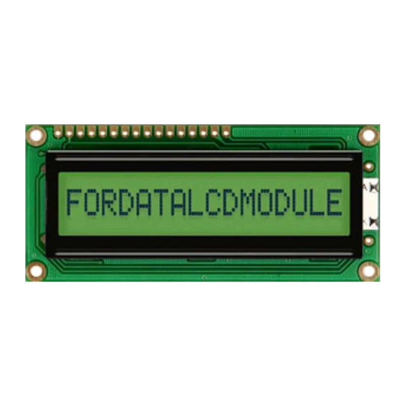 Fordata LCD Graphic Display Green Yellow on 1 Row By 16 Characters China FC1601E01-RNNYBW-66SE