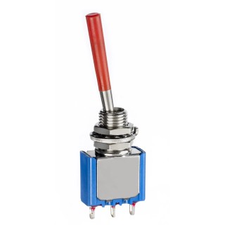 APEM Panel Mount Toggle Switch, On-Off-On, SPDT, Solder Terminal, Actuator Length 23.1mm, Operating Temp 5636AB-21+U646