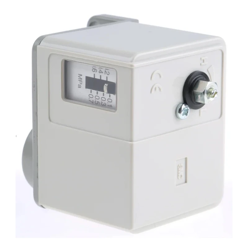 SMC Adjustable Pressure Switch NC 0.1 MPa to 0.8 MPa 1/4 in Port Size IS3000-02
