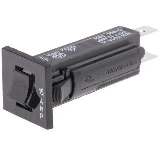 TE Connectivity Thermal Circuit Breaker 15A Current Rating 1-Pole Panel Mount W28-XQ1A-15