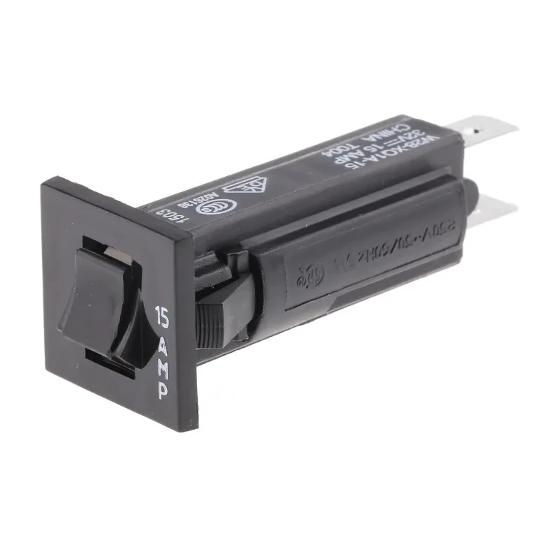 TE Connectivity Thermal Circuit Breaker 15A Current Rating 1-Pole Panel Mount W28-XQ1A-15