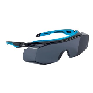 Bolle Safety TRYON OTG Safety Glasses Anti-Scratch Anti-Fog Coating Smoked Polycarbonate Lens TRYOTGPSF