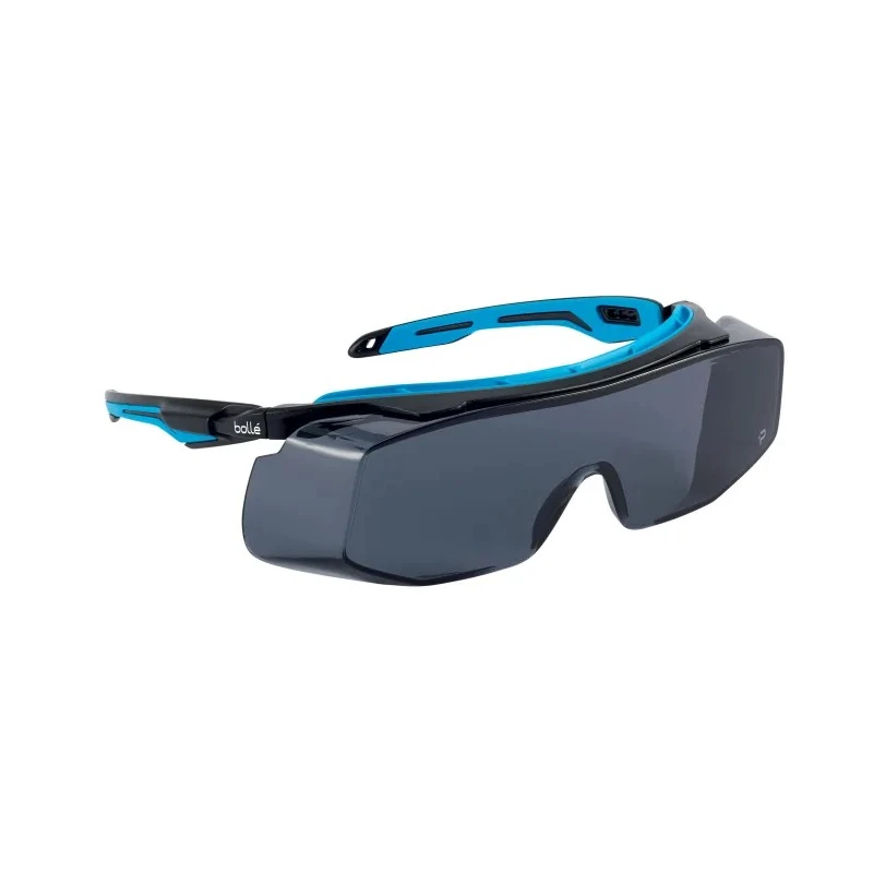 Bolle Safety TRYON OTG Safety Glasses Anti-Scratch Anti-Fog Coating Smoked Polycarbonate Lens TRYOTGPSF
