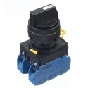 Idec Spring Return Selector Switch DPST 3 Positions 22mm Cutout Diameter YW1S-33E20
