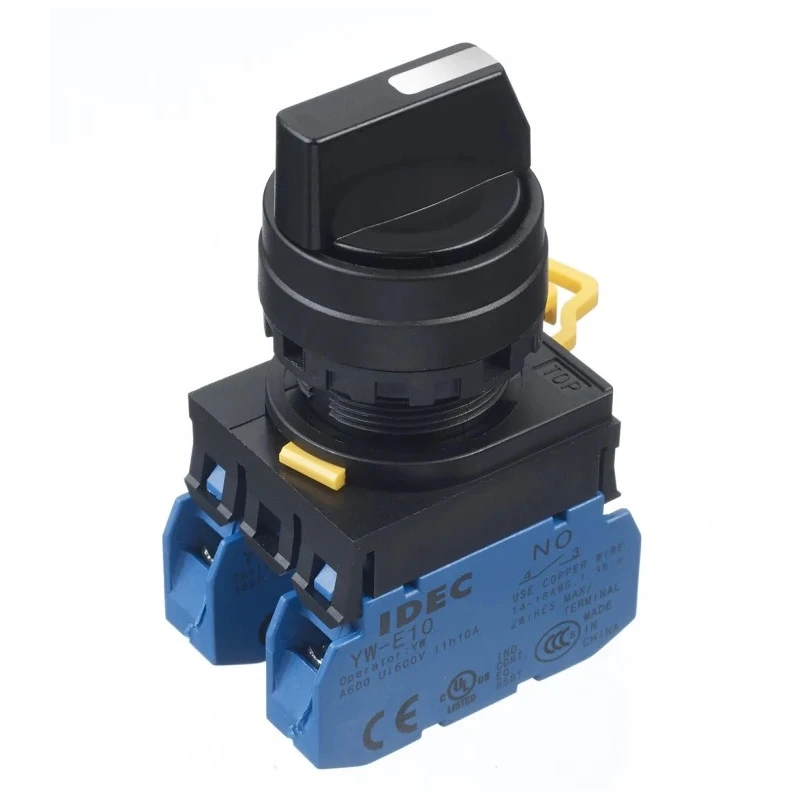 Idec Spring Return Selector Switch DPST 3 Positions 22mm Cutout Diameter YW1S-33E20