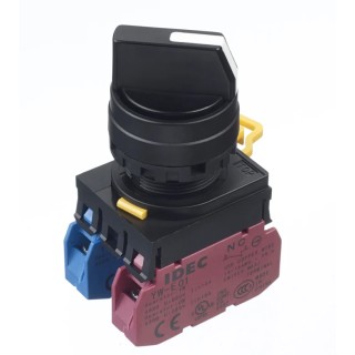 Idec Spring Return Selector Switch SPDT 22 mm Cutout Diameter 2 Positions YW1S-2E11