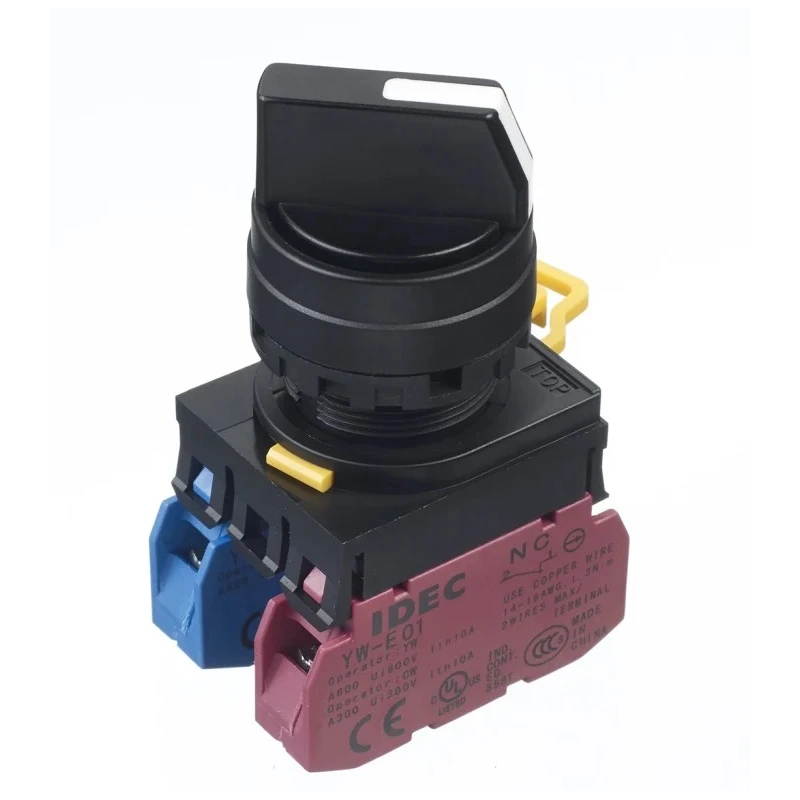 Idec Spring Return Selector Switch SPDT 22 mm Cutout Diameter 2 Positions YW1S-2E11