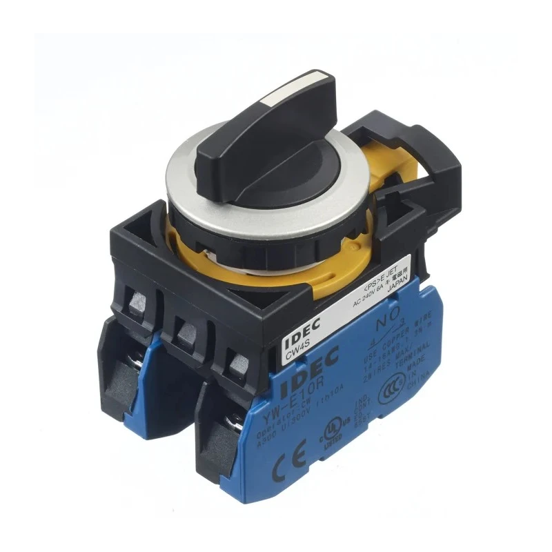 Idec Spring Return Selector Switch DPST 22mm Cutout Diameter 3 Positions CW4S-31E20