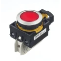 Idec Illuminated Push Button Switch, Panel Mount, 22 mm Cutout, Red LED, IP66, 240 V CW4P-1EQM4R