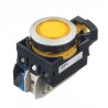 Idec CW Series Illuminated Push Button Switch Yellow LED Momentary Panel Mount 22 mm Cutout SPST IP65 24V CW4L-M1E10Q4Y