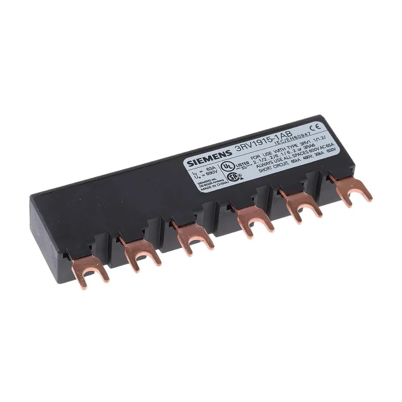 Siemens SIRIUS 3 Phase Busbar 690 V Rated Operational Voltage 63A Current Rating 45 mm Pitch 3RV1915-1AB