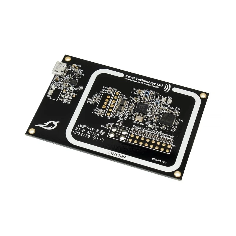 Eccel Technology Ltd RFID Reader USB NFC 13.56 MHz Panel Mount USB, UART Interface Chilli-USB-B1 (000373)