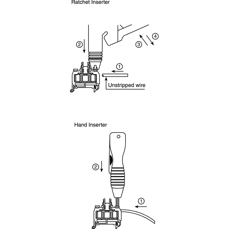 Entrelec IDC Cable Inserter for Use With G32 (32 x 15 mm Mounting Rail) and TH35-15, TH35-7.5 (IEC 60715) 1SNA178944R0400